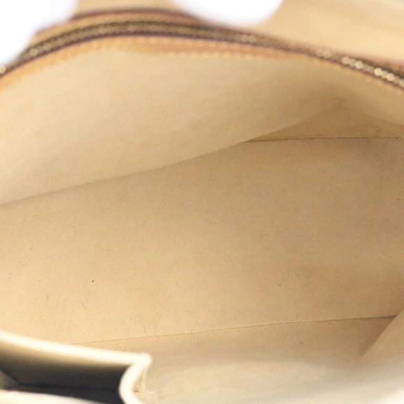 LOUIS VUITTON Logo Looping GM Shoulder Bag Monogram Leather Brown - Picture 7 of 15